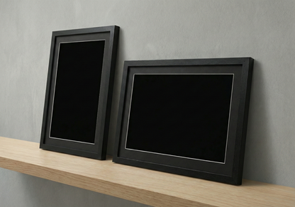 Marco de Madera Negro Listo para Colgar